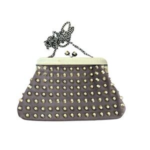 House of Harlow 1960 Tilly Hair-Calf  Studded Clutch Bag